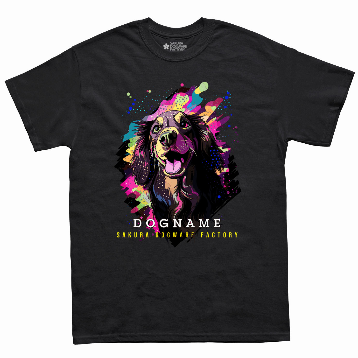 犬種デザイン名入れTシャツ ミニチュアダックスフンド 6119 - サクラ犬
