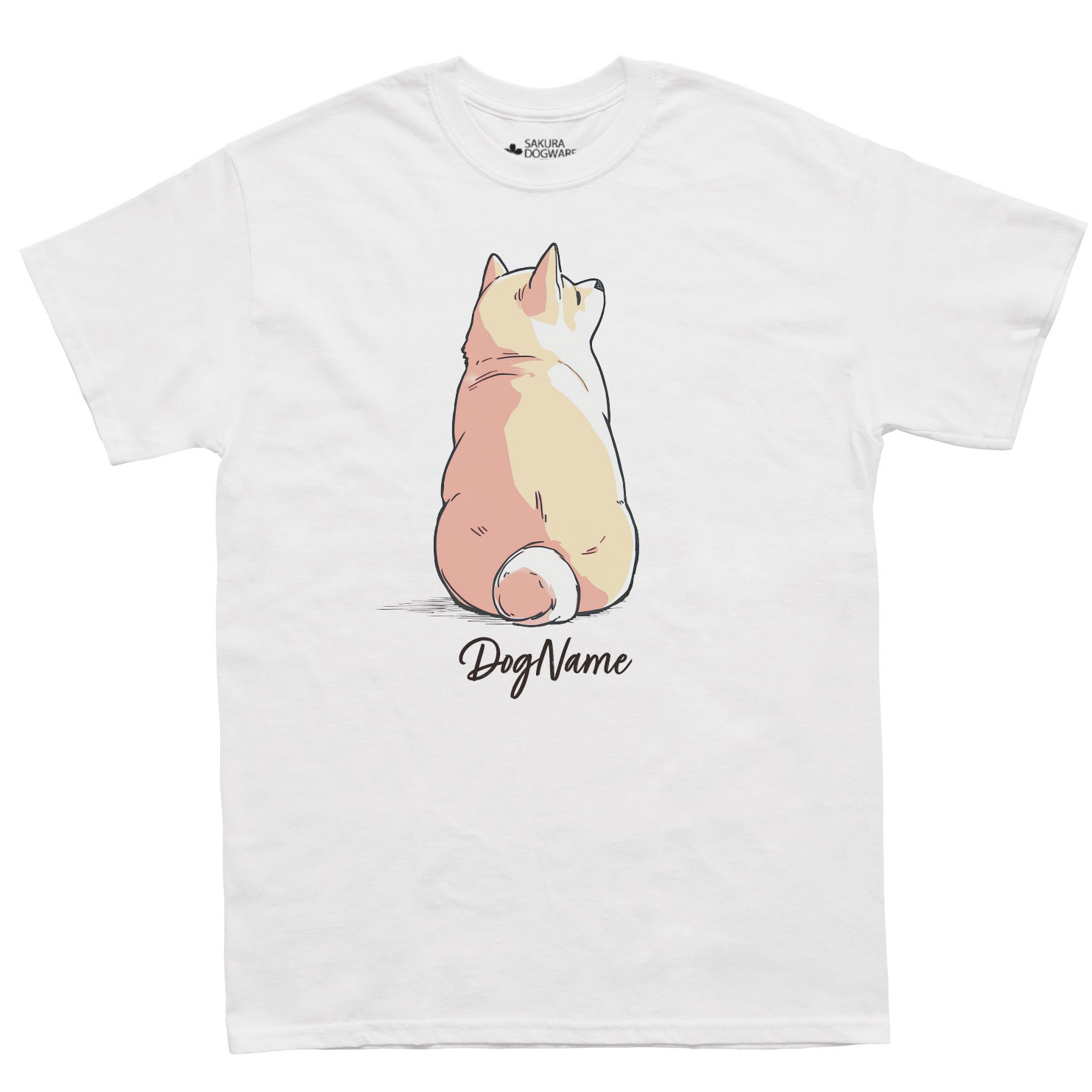 SAKURA DOGWARE FACTORY 名入れ　ユニセックス　Tシャツ　柴犬　6209