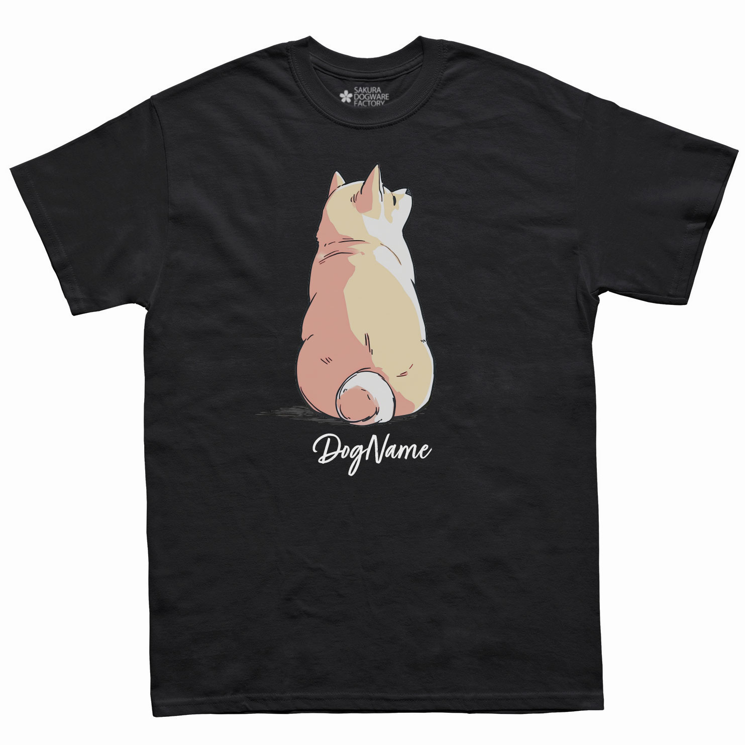 SAKURA DOGWARE FACTORY 名入れ　ユニセックス　Tシャツ　柴犬　6209