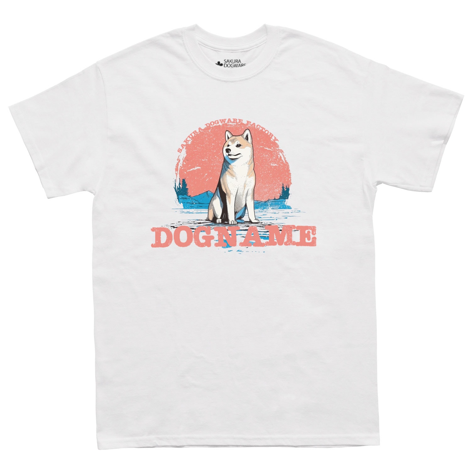 SAKURA DOGWARE FACTORY 名入れ　ユニセックス　Tシャツ　秋田犬　6210