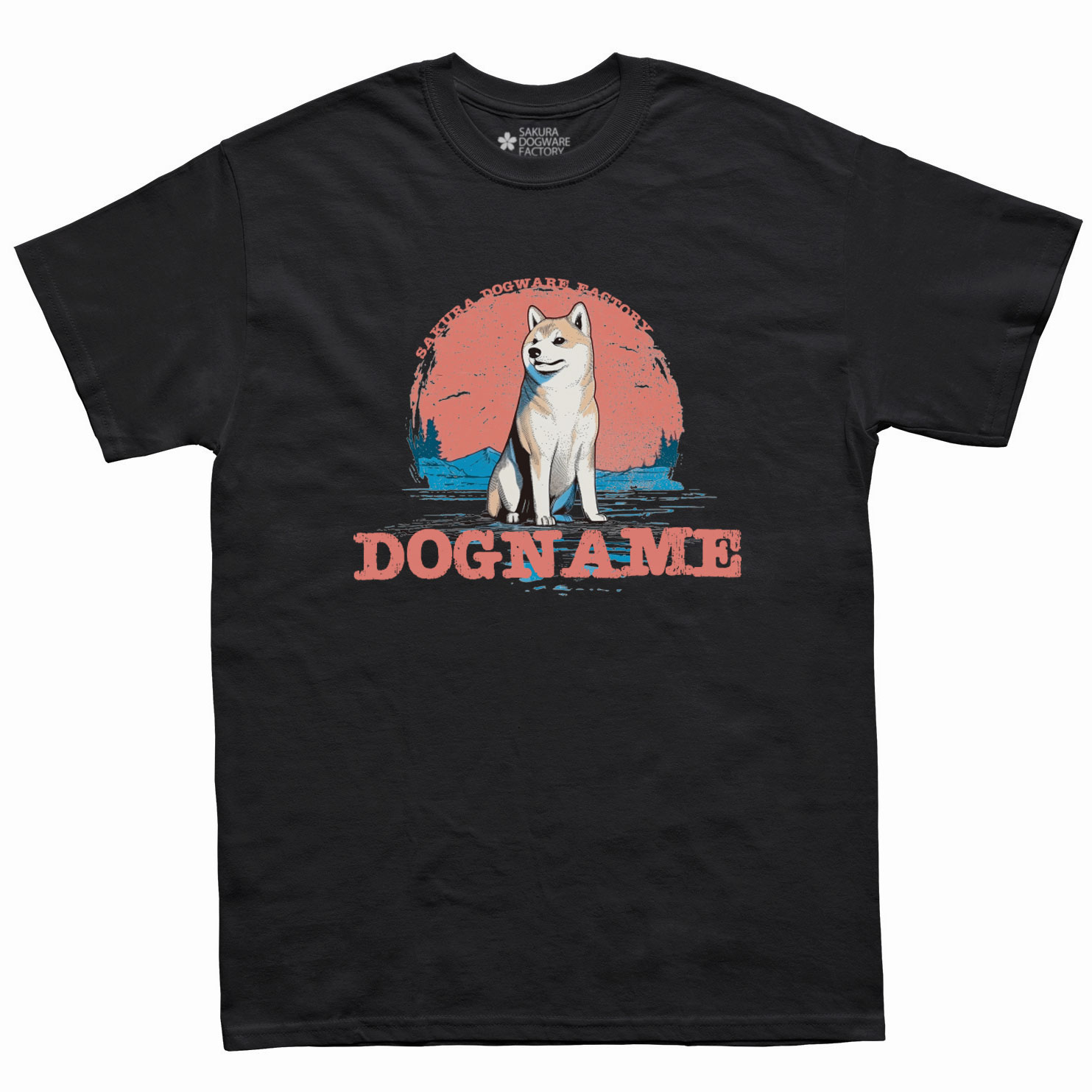SAKURA DOGWARE FACTORY 名入れ　ユニセックス　Tシャツ　秋田犬　6210