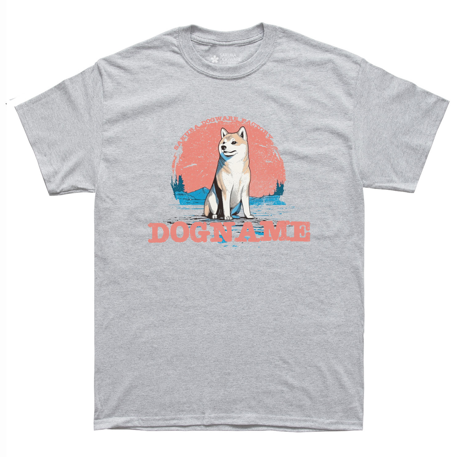 SAKURA DOGWARE FACTORY 名入れ　ユニセックス　Tシャツ　秋田犬　6210