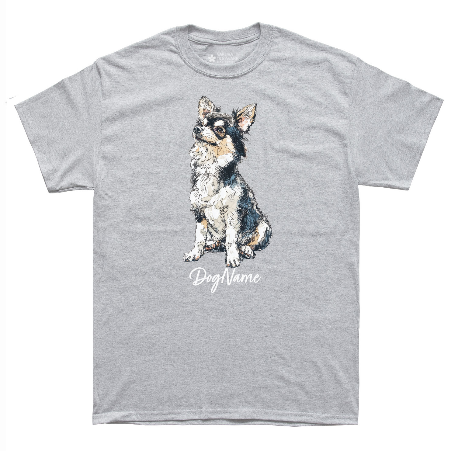 SAKURA DOGWARE FACTORY 名入れ　ユニセックス　Tシャツ　チワワ　6212