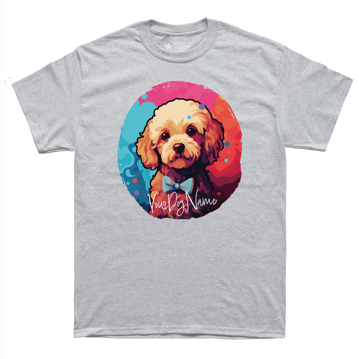 SAKURA DOGWARE FACTORY 名入れ　ユニセックス　Tシャツ　トイプードル　6125