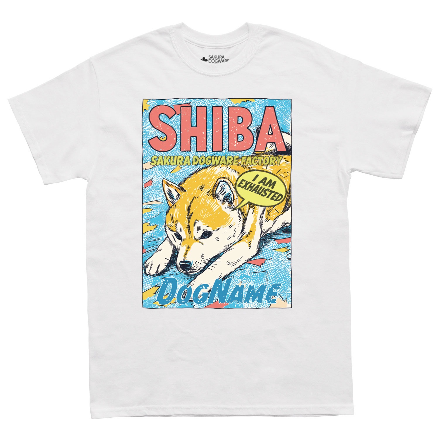SAKURA DOGWARE FACTORY 名入れ　ユニセックス　Tシャツ　柴犬　6213