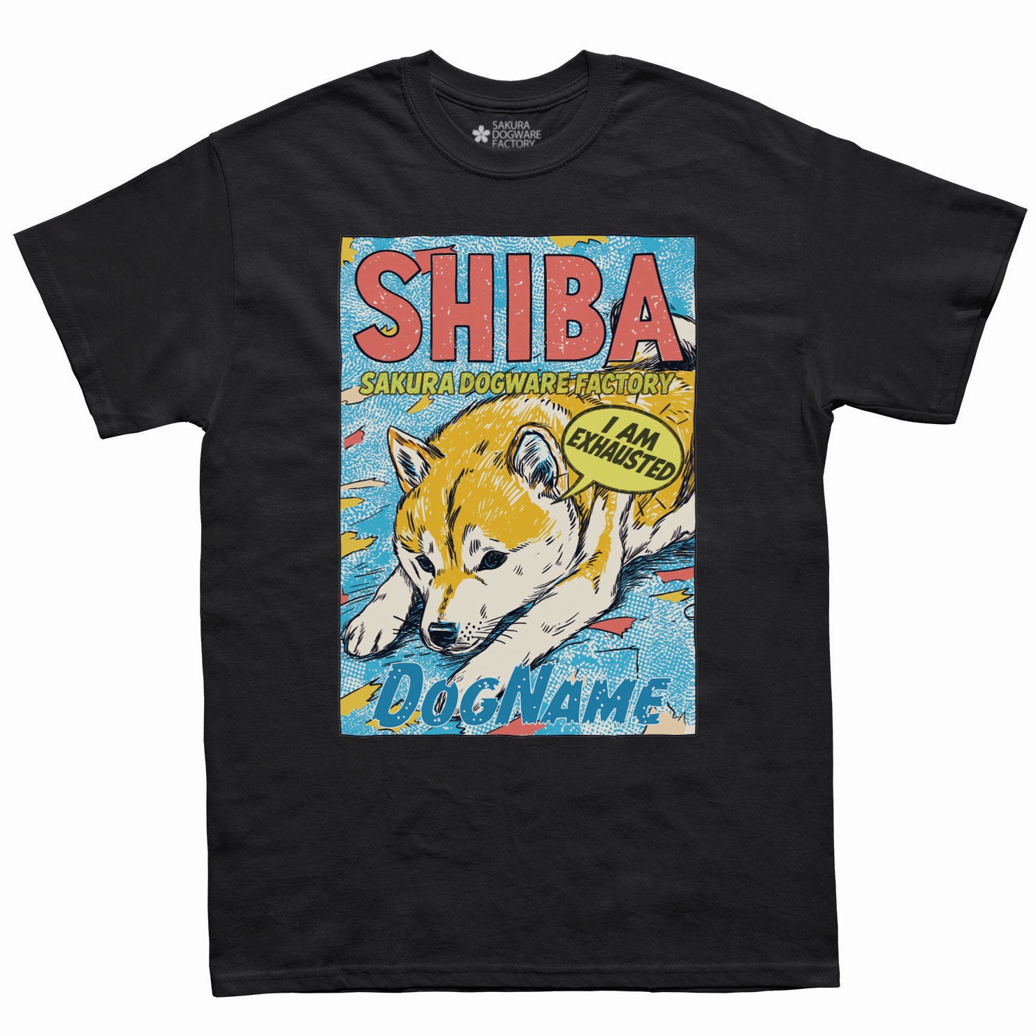 SAKURA DOGWARE FACTORY 名入れ　ユニセックス　Tシャツ　柴犬　6213