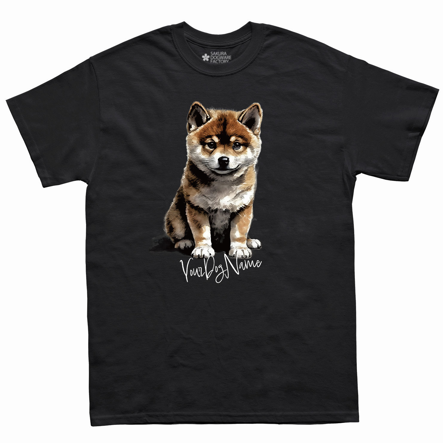 犬種デザイン名入れTシャツ 柴犬 6060 - サクラ犬具製作所
