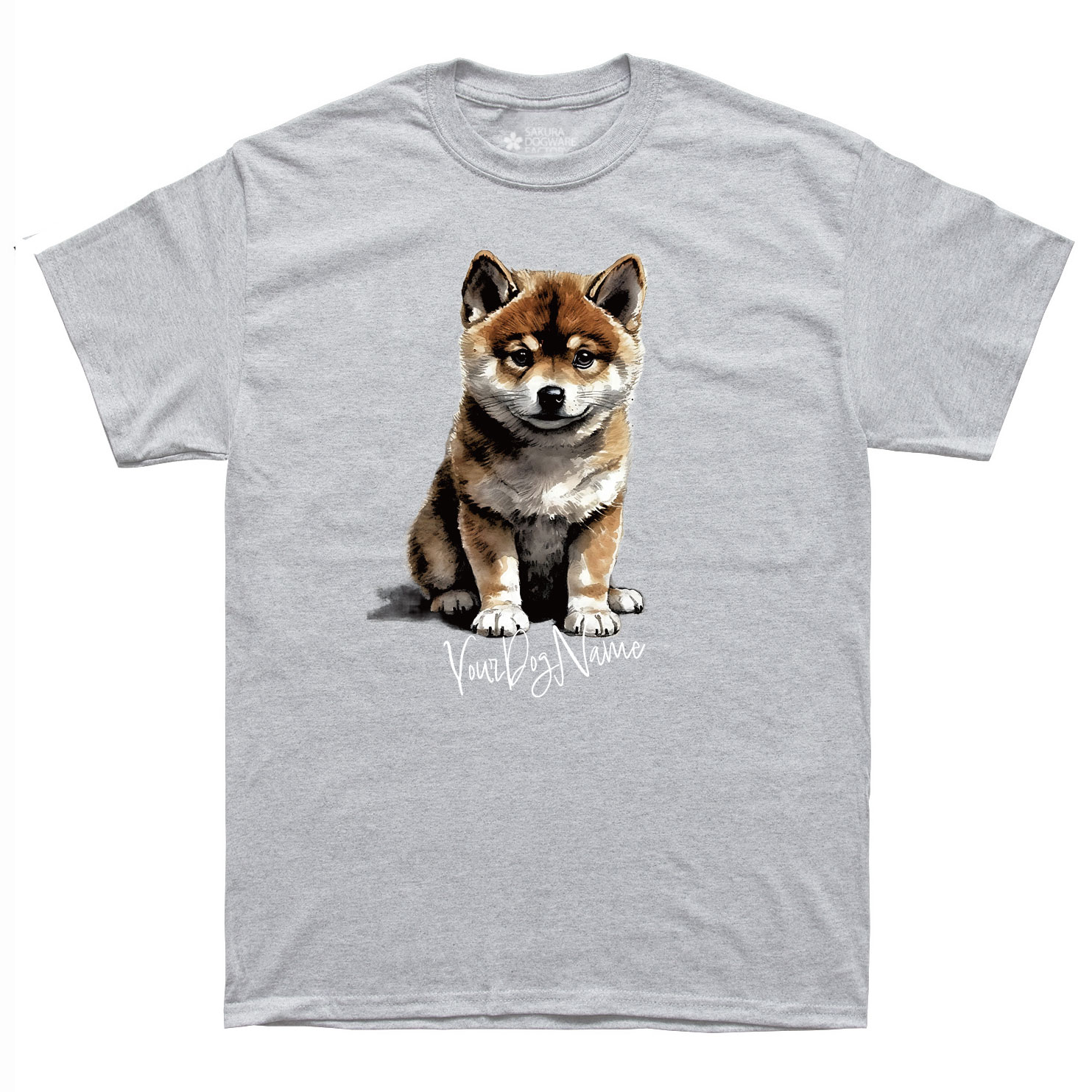 犬種デザイン名入れTシャツ 柴犬 6060 - サクラ犬具製作所