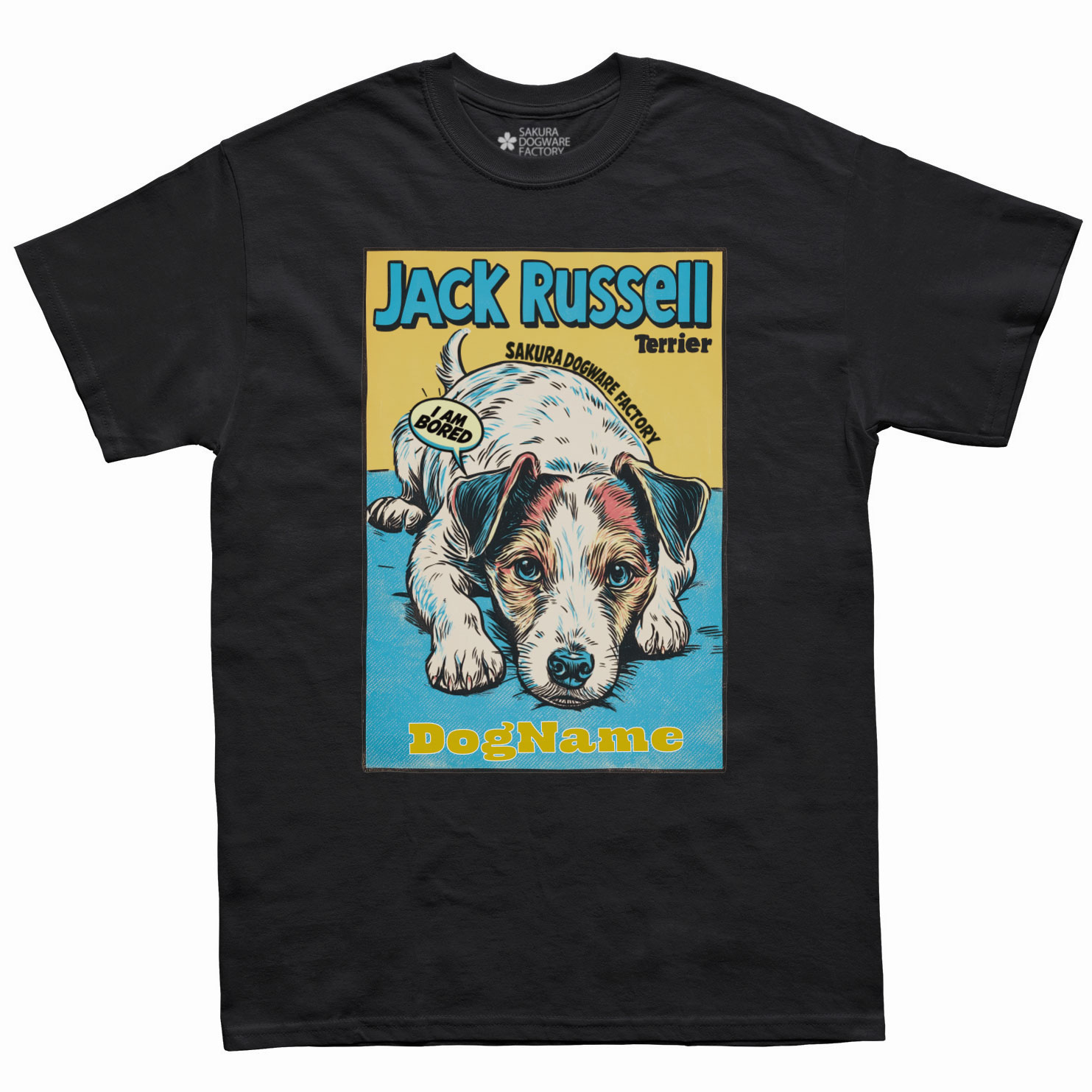 SAKURA DOGWARE FACTORY 名入れ　ユニセックス　Tシャツ　ジャックラッセルテリア　6214