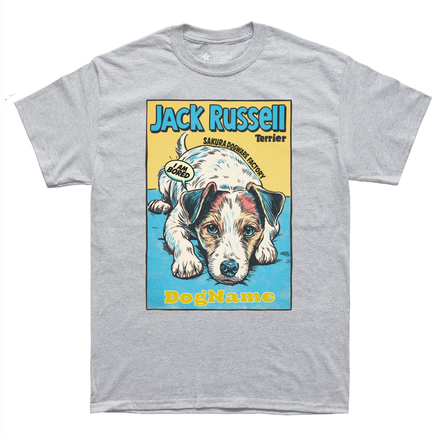 SAKURA DOGWARE FACTORY 名入れ　ユニセックス　Tシャツ　ジャックラッセルテリア　6214