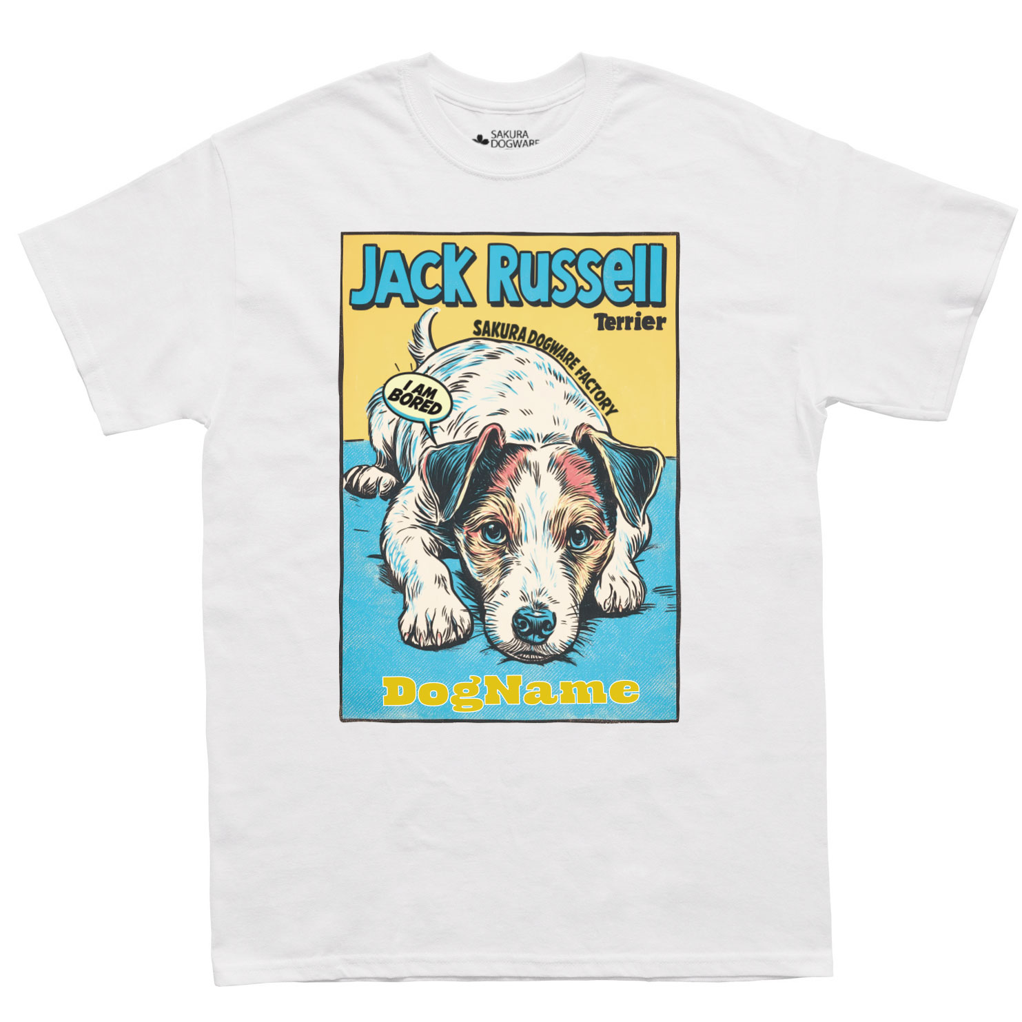 SAKURA DOGWARE FACTORY 名入れ　ユニセックス　Tシャツ　ジャックラッセルテリア　6214