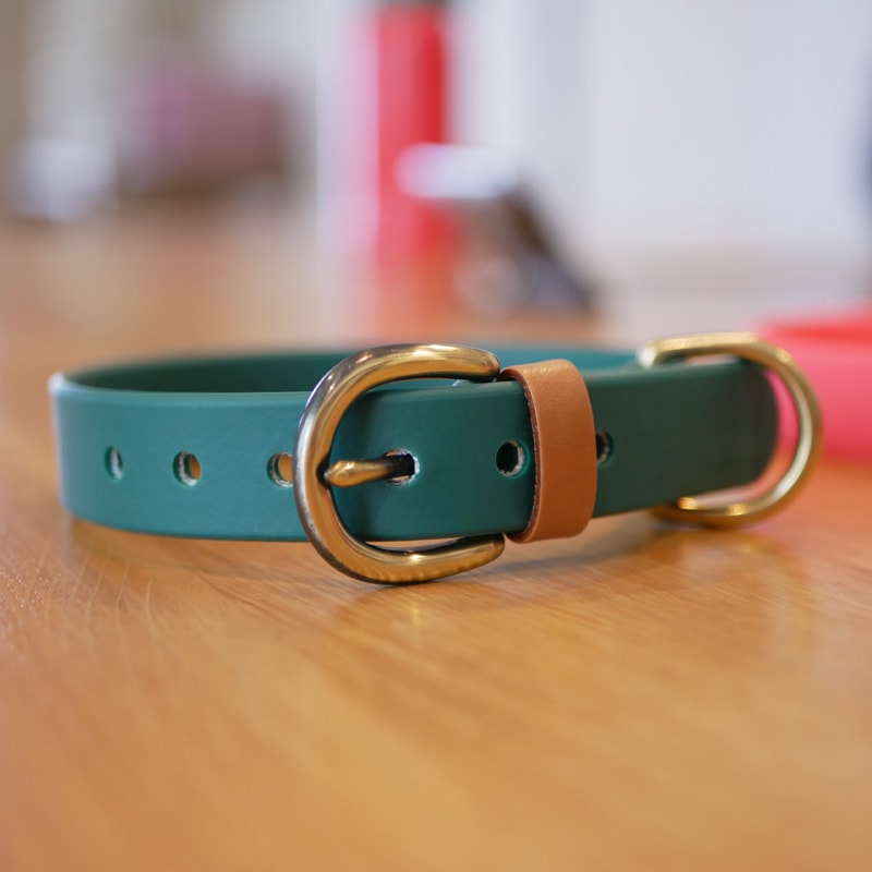 全７色　24mm幅アウトドア首輪　防水性・柔軟性・耐久性に優れたハイテク素材の犬用首輪　長さもセミオーダーOK