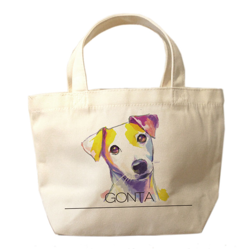 オリジナルデザイン　ジャックラッセルテリア　ミニサイズ　お散歩トートバッグT1050
