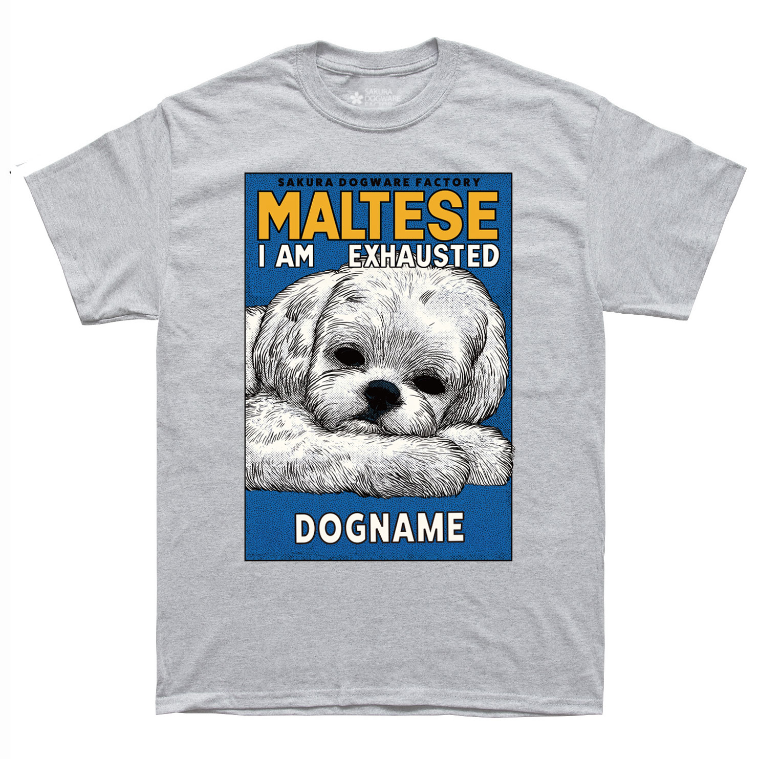 SAKURA DOGWARE FACTORY 名入れ　ユニセックス　Tシャツ　マルチーズ　6215