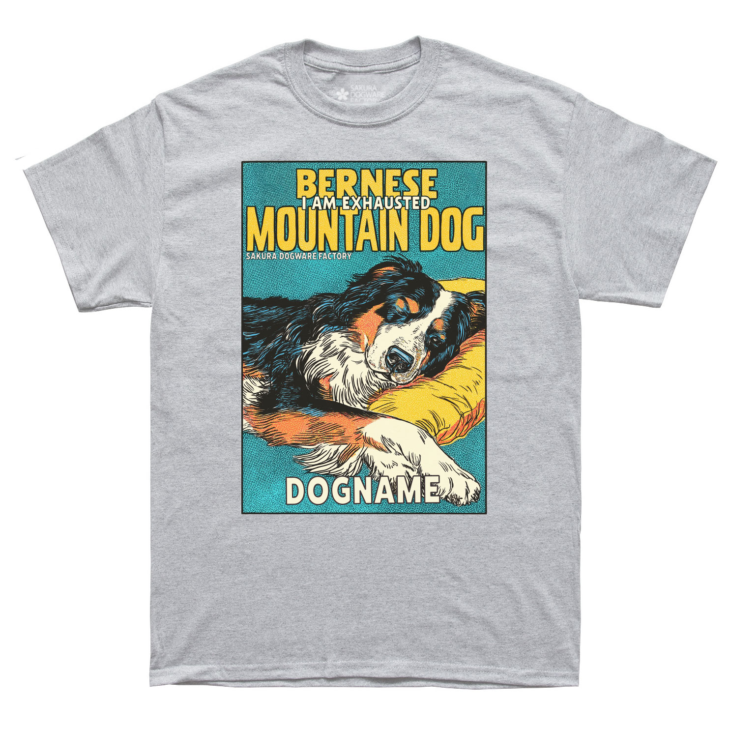 SAKURA DOGWARE FACTORY 名入れ　ユニセックス　Tシャツ　バーニーズマウンテンドッグ　6217