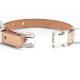 ワンタッチ　おなまえ首輪　名前電話番号レーザー彫刻　本ヌメ革/本革　手仕上げ　　真鍮金具　首輪(小型犬・中型犬)　A88889 (SS～Lサイズ　3-14kg)