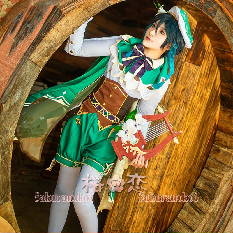 海外販売× 原神 げんしん genshin ウェンティ コスプレ 衣装 cosplay イベント パーティー コスチューム 変装 仮装 