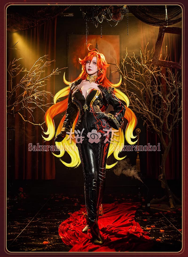  󤷤 genshin ޡ ץ  Mavuika п cosplay ٥ ѡƥ 塼   mg201