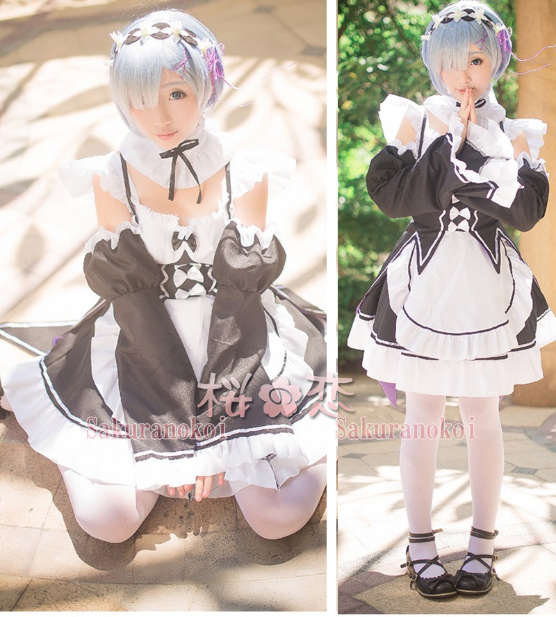 Re ゼロから始める異世界生活 レム ラム コスプレ衣装 演出服 Mls1007 コスプレ衣装専門店 桜の恋 アニメコスプレ衣装 通販