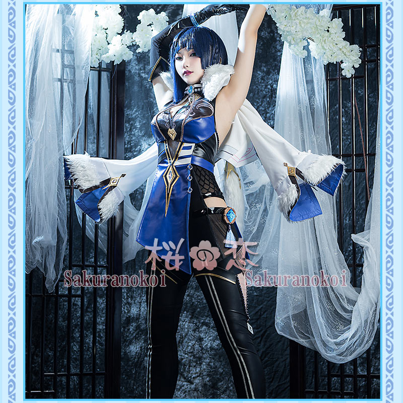 五次元 原神 コスプレ 夜蘭 静謐の饗宴 スキン衣装 ※ウィッグ 靴 追加