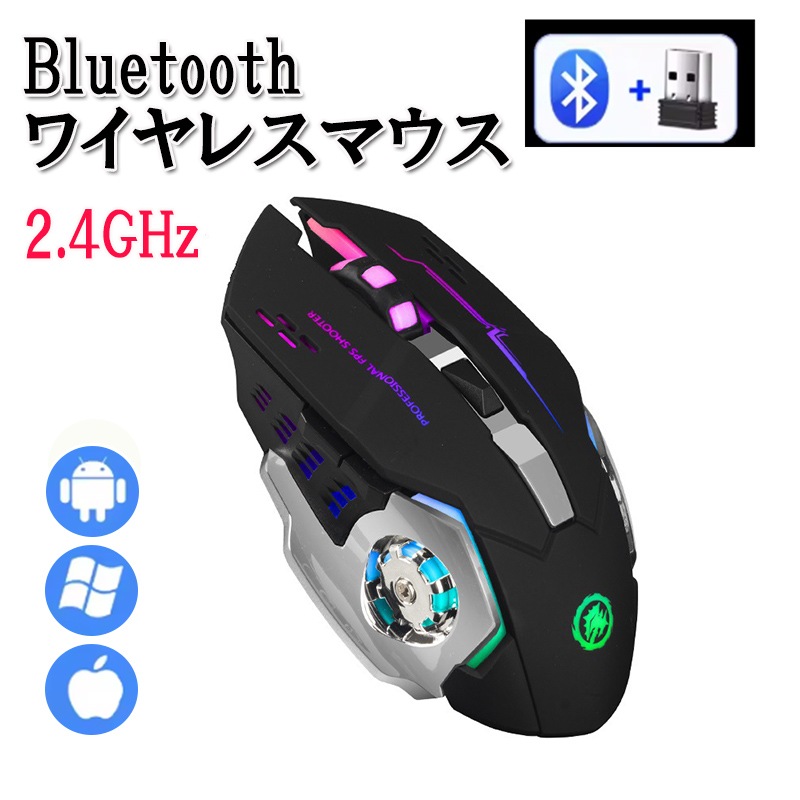 ߥ ޥ 2.4G磻쥹 Bluetooth ؼޥ ǽ 7LED  DPI 3ʳĴ  å  RGB饤ƥ ٤ zk3022