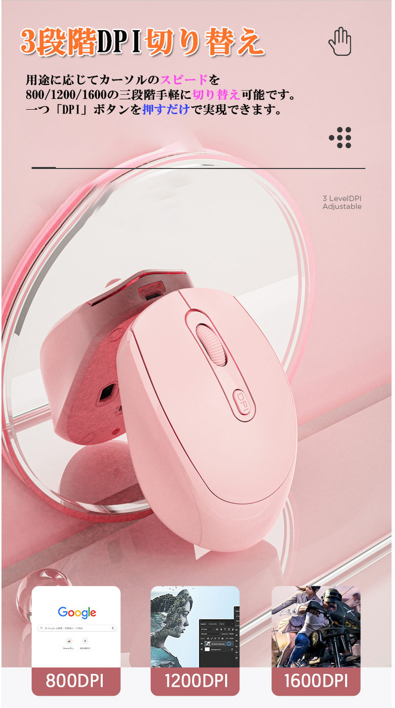 ޥ 磻쥹ޥ ԥ塼ޥ åץȥåץ Bluetooth 2.4GHz  ż Ӽ DPI ݥƥ󥰥ǥХ  ǥ奢⡼ zk3021