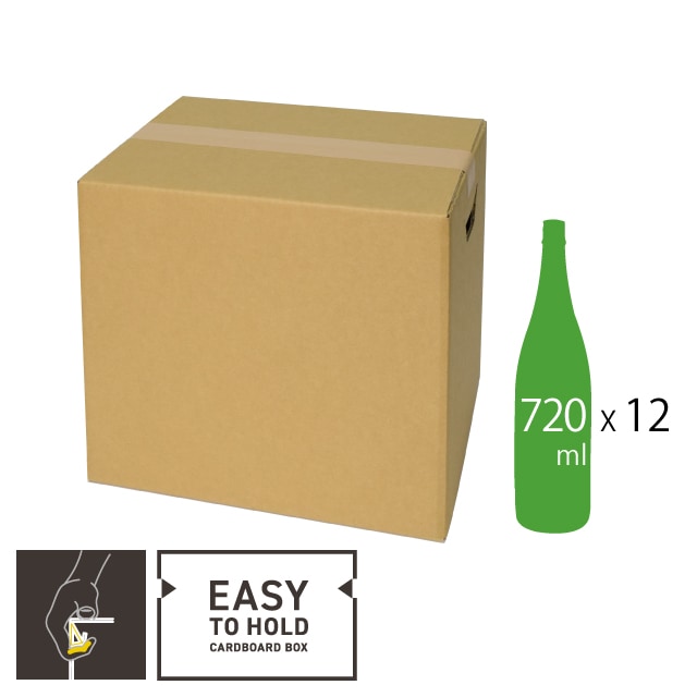 持ちやすい 四合瓶×12本用A式底ケース 100セット | 持ちやすい箱