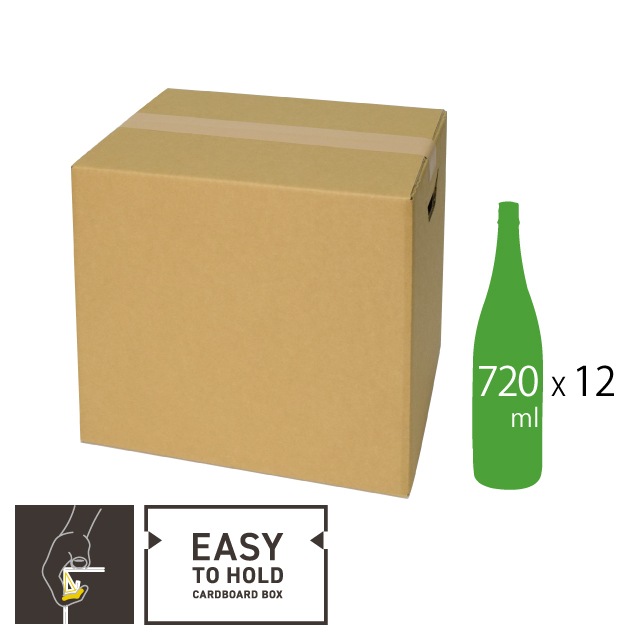 持ちやすい 四合瓶×12本用A式底ケース 100セット | 持ちやすい箱