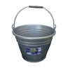 [法人様限定] やわらか シルバーバケツ 10L 10個(1個あたり959円) 目盛付 AC|作業用品|建設資材