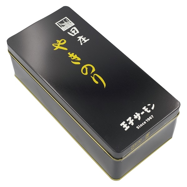 田庄のやきのり　王子サーモンロゴ入り3帖缶