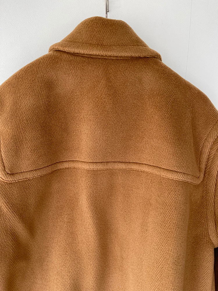 AURALEE  A22AC01WH WOOL HERRINBONE PILE DUFFLE COAT ������꡼  ���åե륳����(BRN)