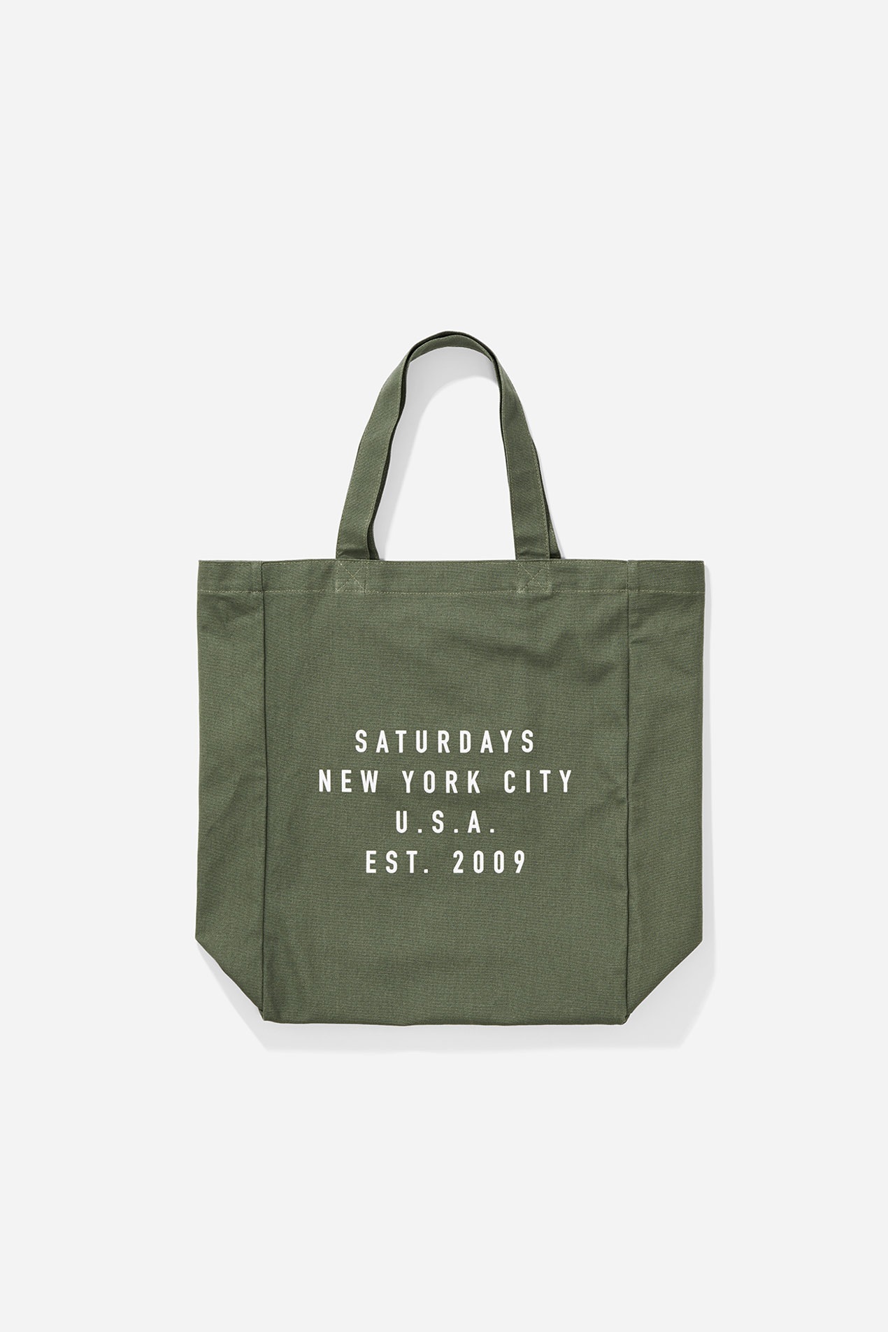 SPRING 2018 SATURDAYS NEW YORK CITY ESTABLISHED USA TOTE / ǡ USA ֥å ȡȥХå (KHAKI)