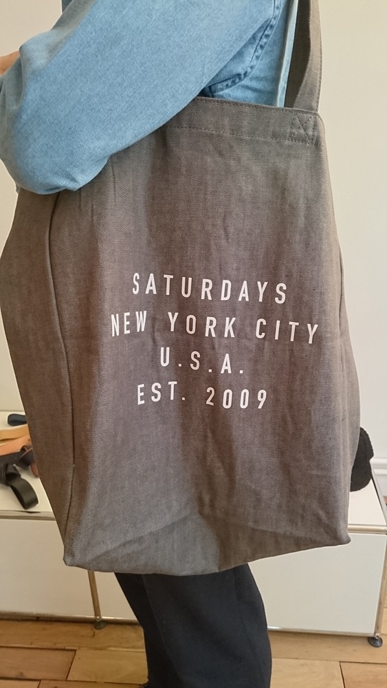 SPRING 2018 SATURDAYS NEW YORK CITY ESTABLISHED USA TOTE / ǡ USA ֥å ȡȥХå (KHAKI)