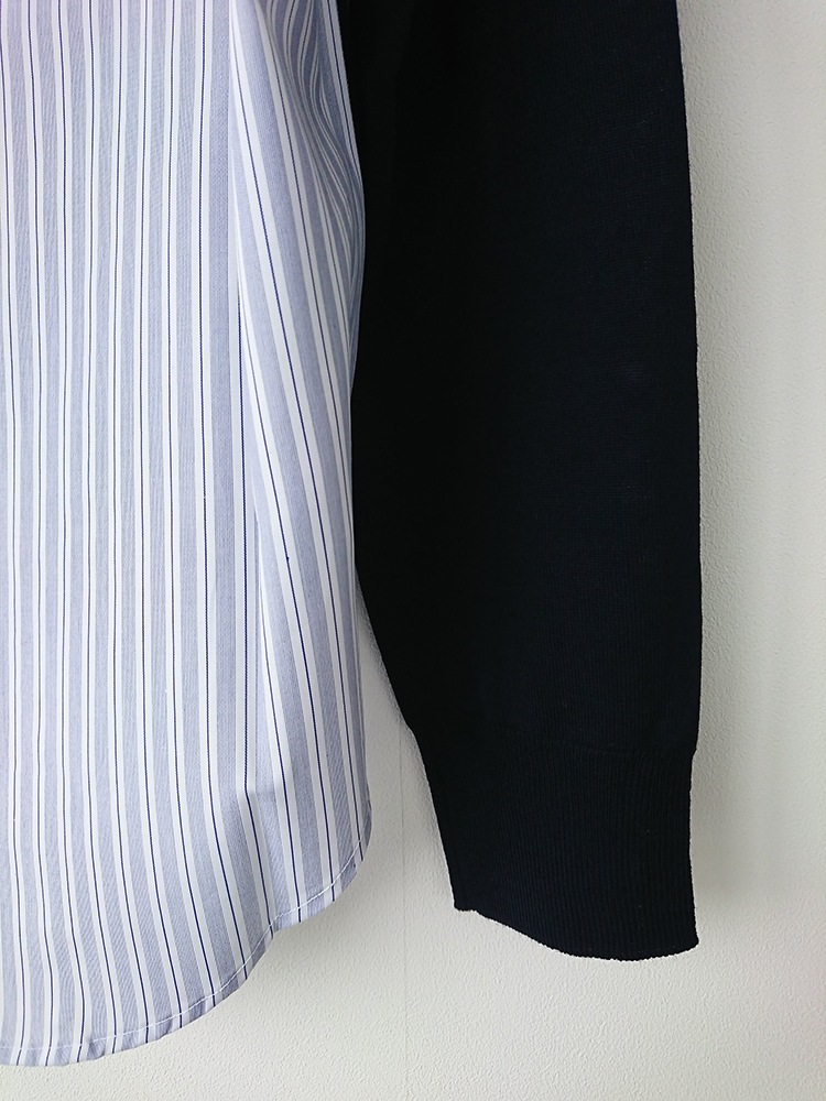 MAISON MARGIELA SPLICED KNIT (NAVY) S50HA0941/ �᥾��ޥ른���� ���ץ饤�� �˥åȡ������