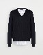 MAISON MARGIELA SPLICED KNIT (NAVY) S50HA0941/ �᥾��ޥ른���� ���ץ饤�� �˥åȡ������