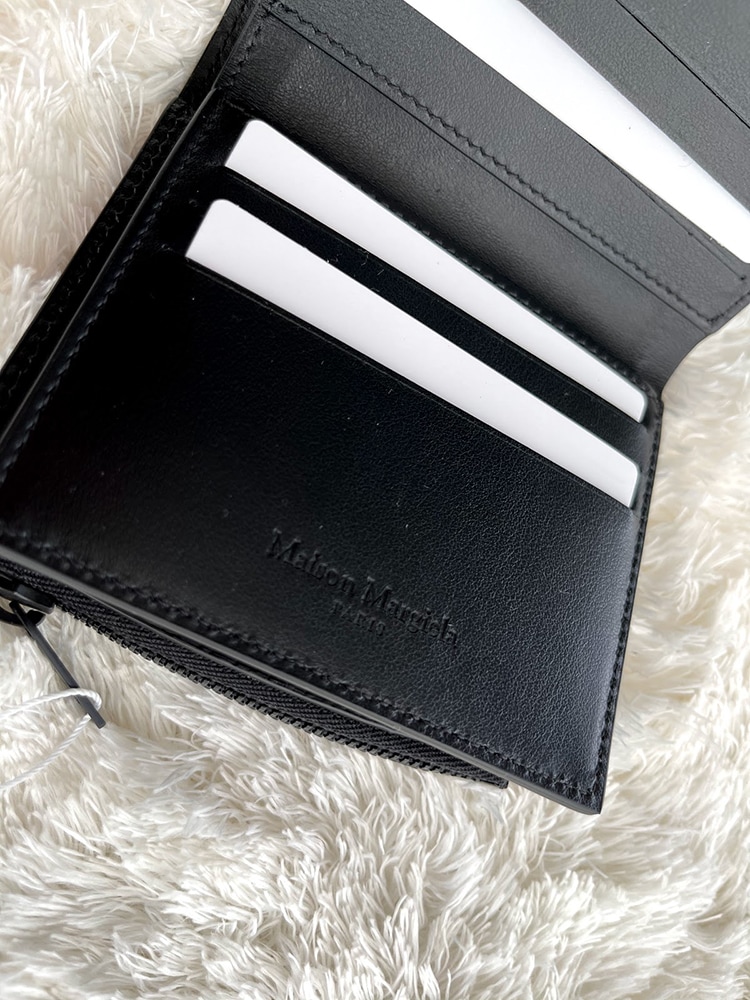 MAISON MARGIELA WALLET (BLK/WHITE)  / �᥾��ޥ른���� ���å� ������å� /����