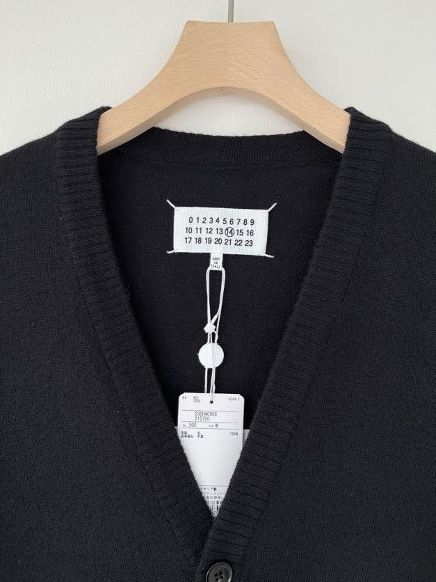 MAISON MARGIELA CARDIGAN/ �᥾��ޥ른���� ����ܡ��ѥå������ǥ����󡡥֥�å� S30HA0908