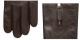 MAISON KITSUNE LEATHER GLOVE  / �᥾�󥭥ĥ� �쥶�����åץ������� (BROWN)