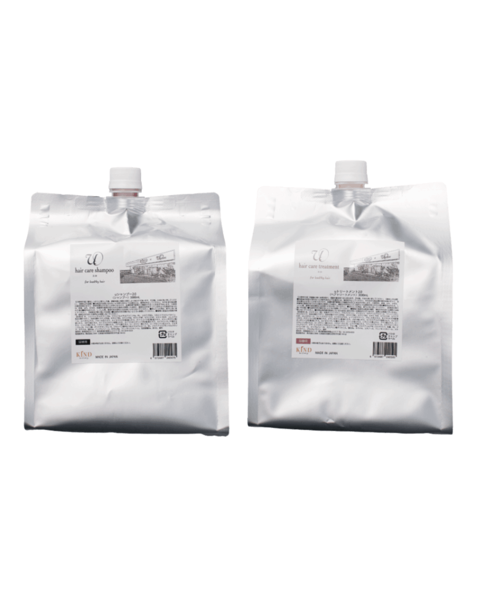 KIND u Shampoo &トリートメント2.0 u Shampoo & Treatment 2.0（3000ml 詰め替え用セット） | Shampoo