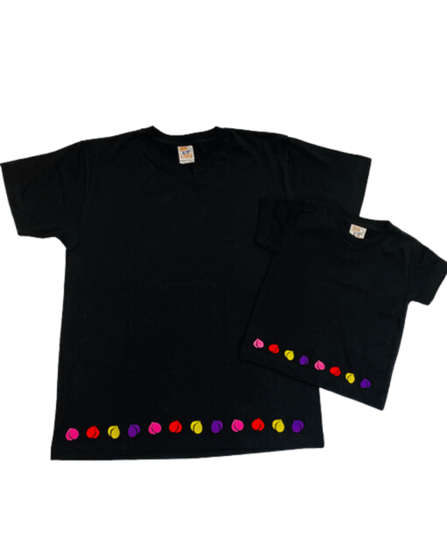 【SALE！】オリジナル幸せTシャツ★ももの刺繍いり♪