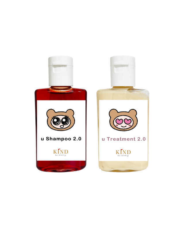 【お試しサンプル】u Shampoo & u Treatment 2.0 セット ★かいんどちゃんデザインver.★【30mlミニボトル】