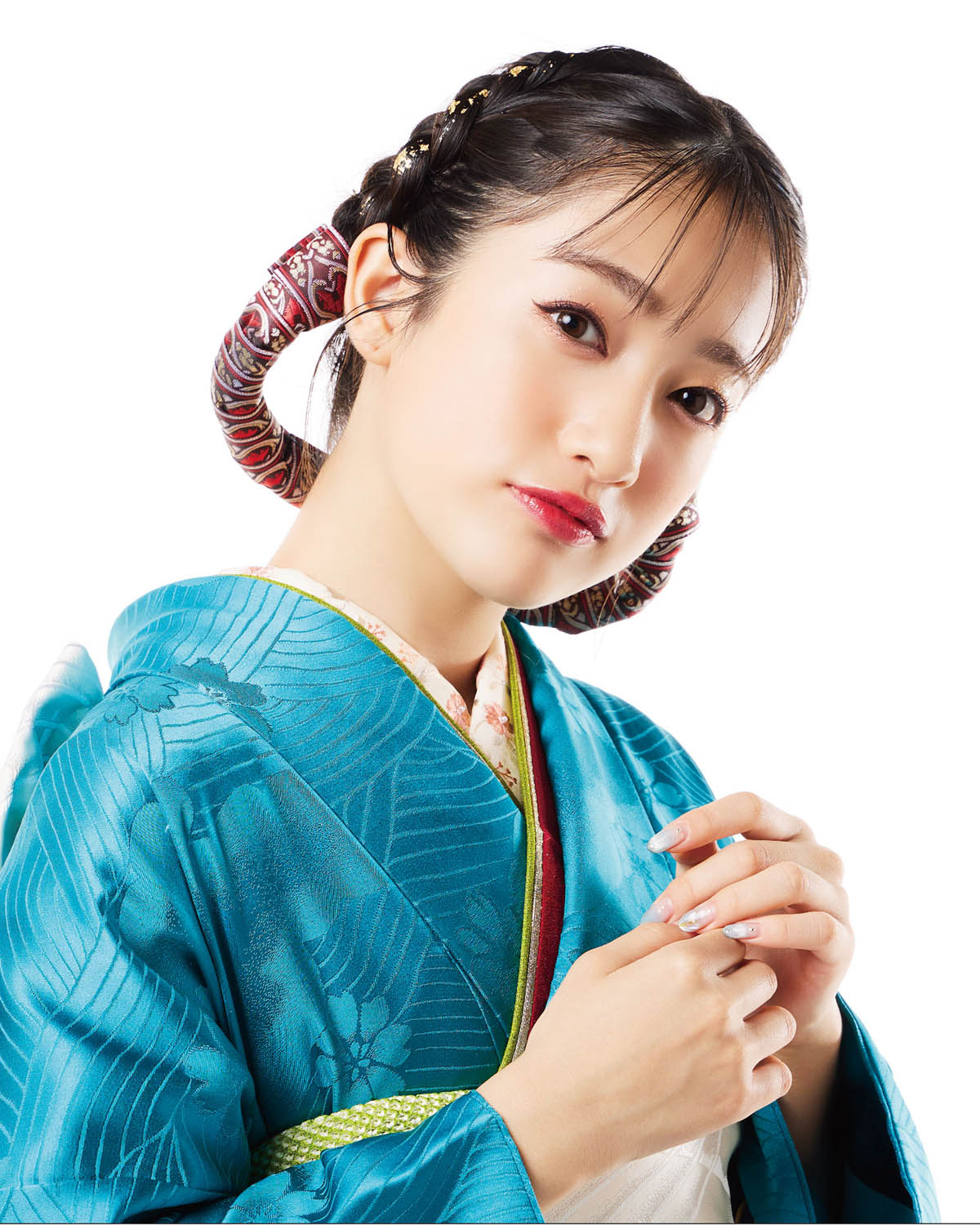 【レンタル】「桜」綸子無地振袖