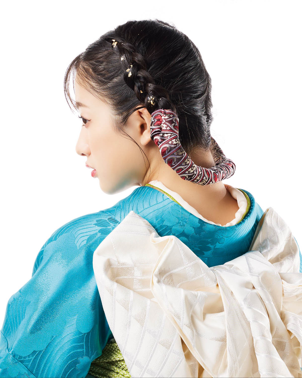 【レンタル】「桜」綸子無地振袖