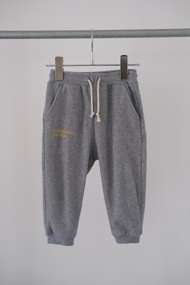 Organic Cotton Pail Jogger Pants グレー