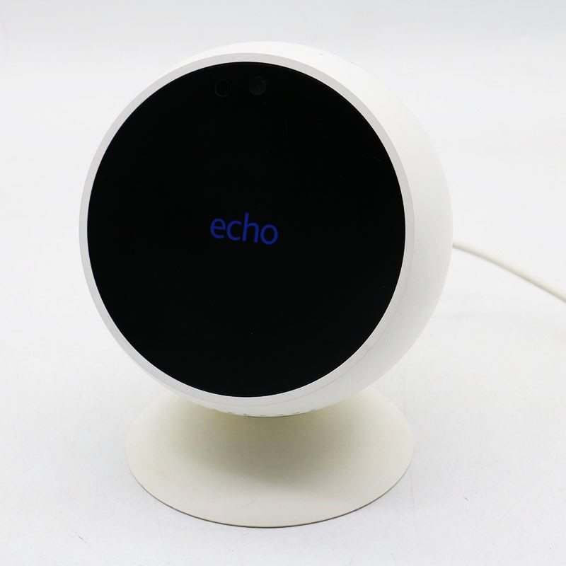 ECHO - amazon echo spot（中古品）※スタンド付き（ホワイト） ◇Amazon Echo Spot アマゾン エコースポット ホワイト 第1世代
