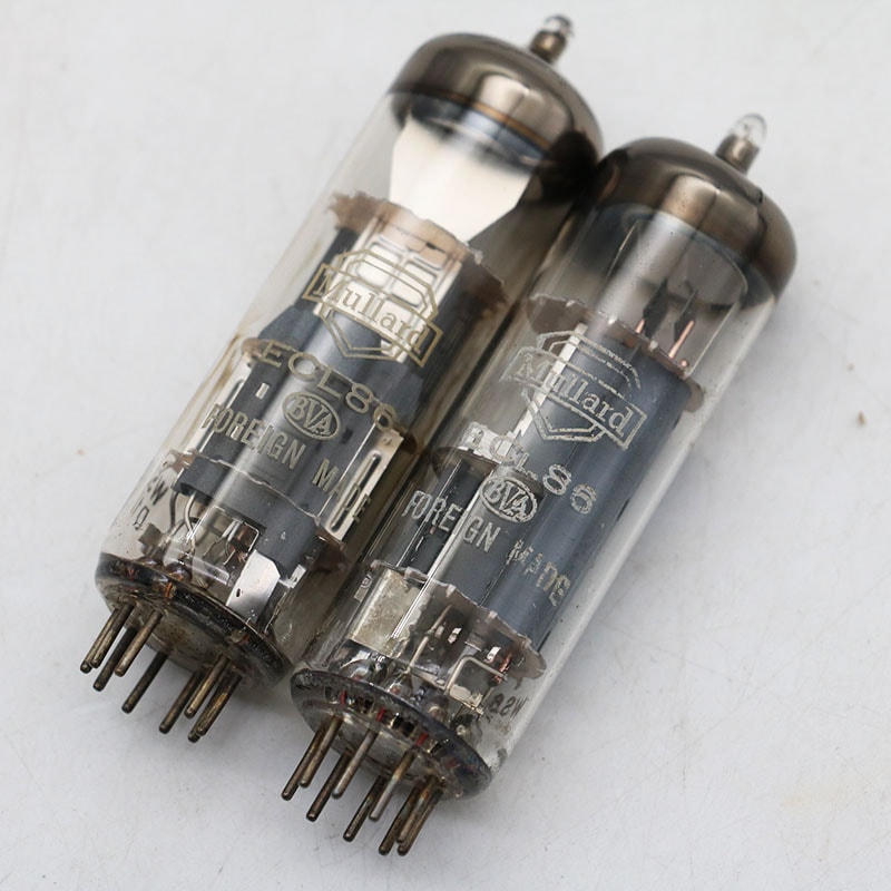 ��Mullard ��顼�� ECL86 ������ ʸ�����ۥ磻�� 2���� �������