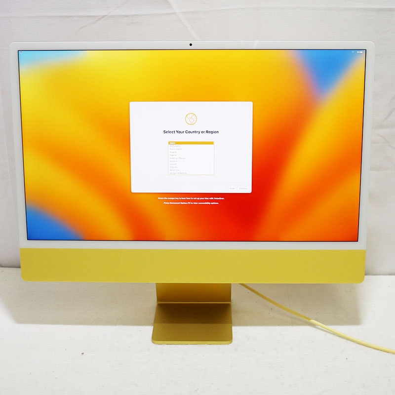 ◎美品 Apple iMac 24インチ, M1, 2021 イエロー 16GB/SSD 512GB