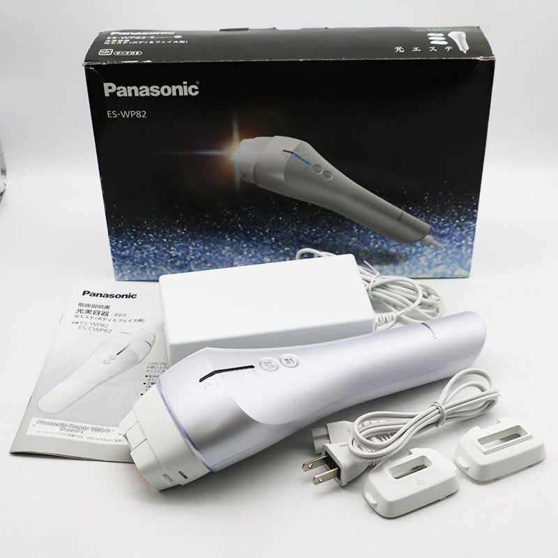 【美品】Panasonic ES-CWP82 光脱毛器 Panasonic ES-CWP82 光美容器 脱毛器 シルバー