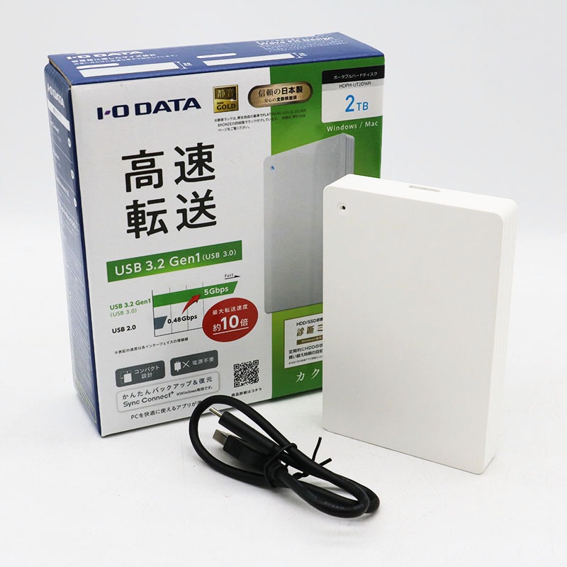 �������� I-O DATA �������������ǡ��� HDPH-UT2DWR 2TB �ݡ����֥�ϡ��ɥǥ����� �ۥ磻�� ��Ȣ���� 