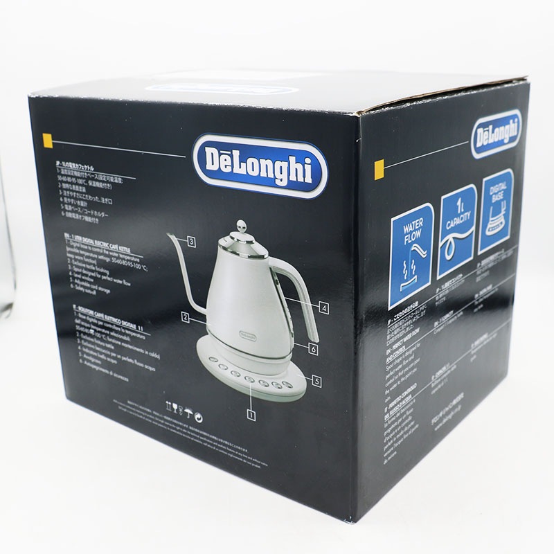DeLonghi iconA Café Kettle 1L デジタル電気ケトル 中古美品】DeLonghi iconA cafe kettle ブラック
